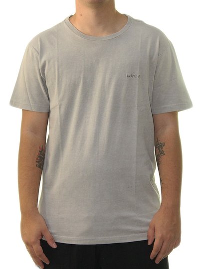 Camiseta Masculina RVCA Balance Stone Manga Curta Estampada - Cinza