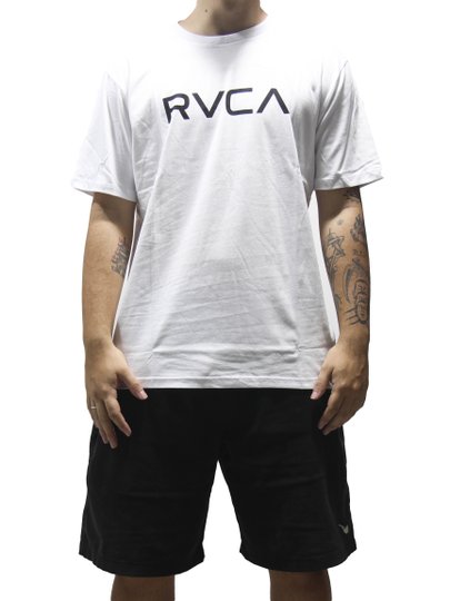 Camiseta Masculina RVCA Big Manga Curta Estampada - Branco