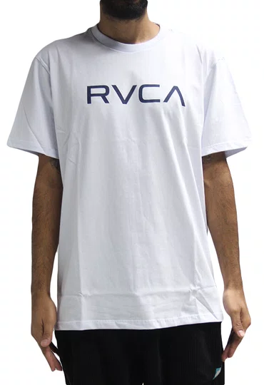 Camiseta Masculina Rvca Big Manga Curta Estampada - Branco