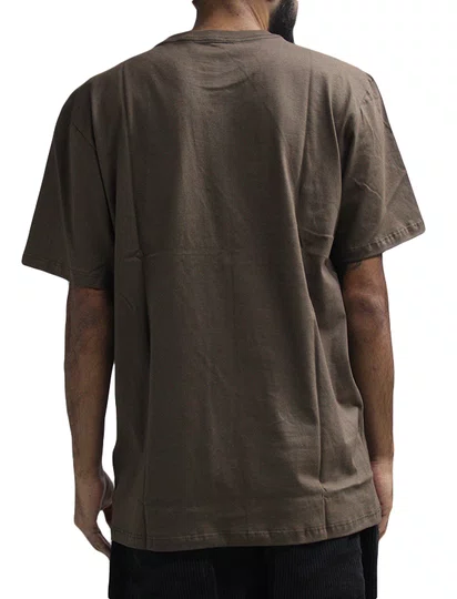 Camiseta Masculina Rvca Big Manga Curta Estampada - Marrom