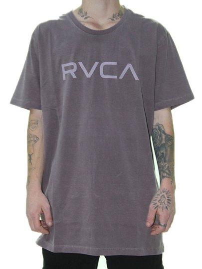 Camiseta Masculina RVCA Big RVCA M/C Manga Curta Estampada - Lilas