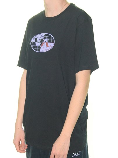 Camiseta Masculina RVCA Global Manga Curta Estampada - Preto