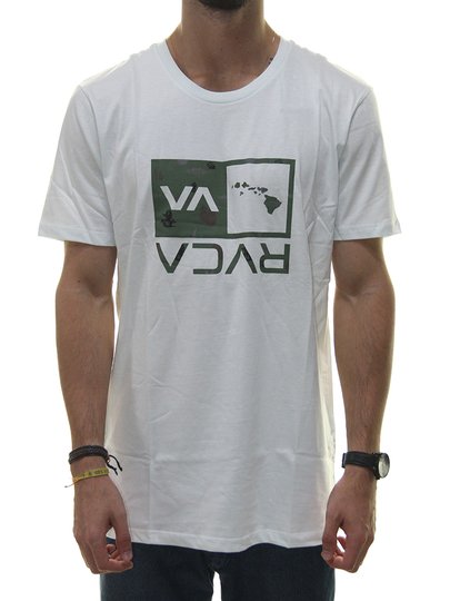 Camiseta Masculina RVCA Hawaii Off Manga Curta - Verde Agua