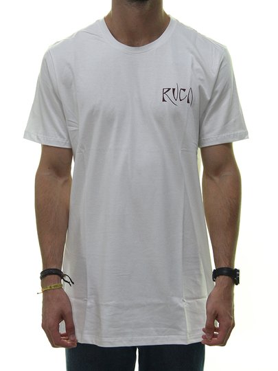 Camiseta Masculina RVCA Hazard Manga Curta - Off White