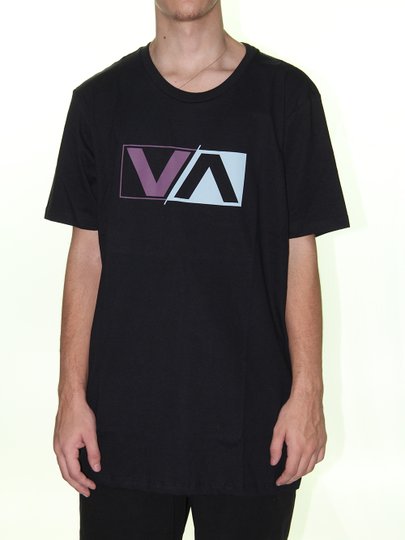 Camiseta Masculina RVCA Lateral Manga Curta - Preto