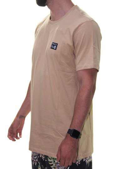 Camiseta Masculina RVCA M/C ANP Manga Curta - Bege