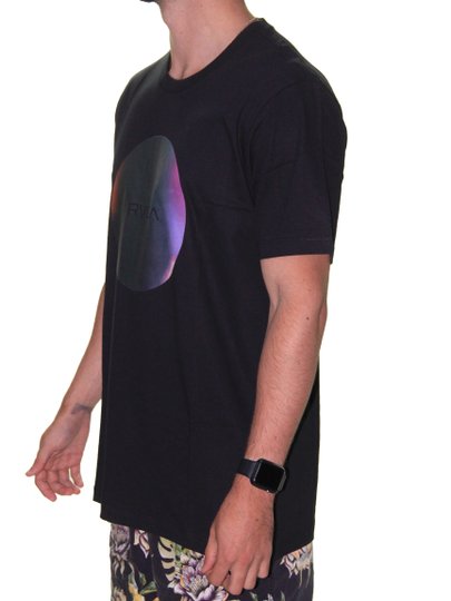 Camiseta Masculina RVCA M/C Motors III Manga Curta Estampada - Preto