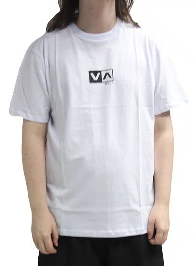 Camiseta Masculina Rvca Mini Balance Box Manga Curta Estampada - Branco