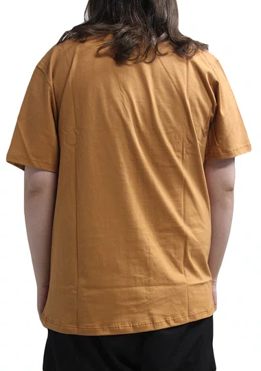 Camiseta Masculina Rvca Mini Balance Box Manga Curta Estampada - Mostarda