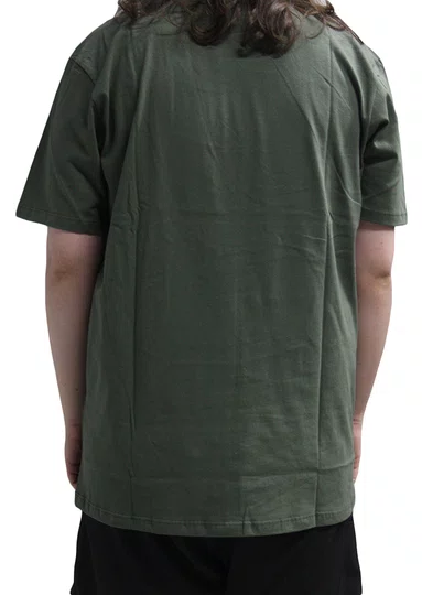 Camiseta Masculina Rvca Mini Balance Box Manga Curta Estampada - Verde Escuro