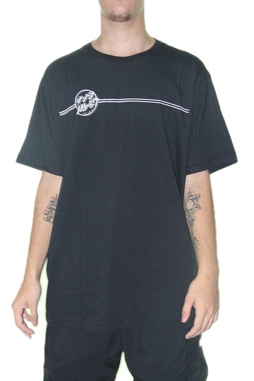 Camiseta Masculina Santa Cruz Bogus Hand Manga Curta Estampada - Preto