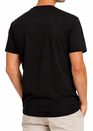 Camiseta Masculina Santa Cruz Burnt Hand Manga Curta Estampada - Preto