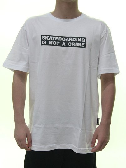 Camiseta Masculina Santa Cruz Crime Manga Curta Estampada - Branco