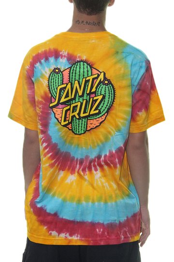 Camiseta Masculina Santa Cruz Especial Cactus Dot Manga Curta Estampada - Tie Dye