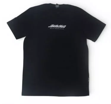Camiseta Masculina Santa Cruz Flame Dot Manga Curta Estampada - Preto