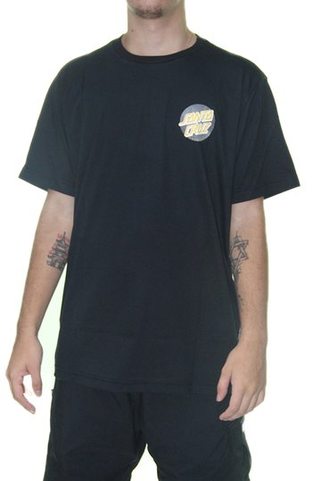 Camiseta Masculina Santa Cruz Flez Dot Manga Curta Estampada - Preto