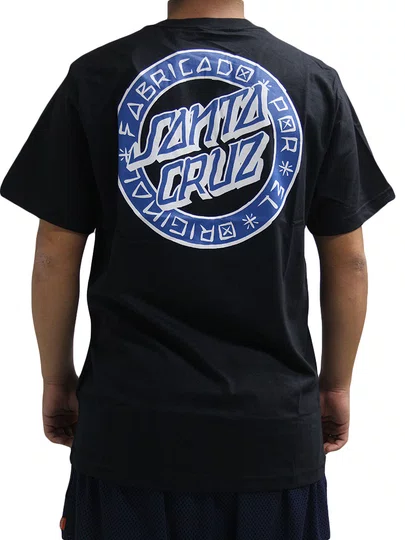 Camiseta Masculina Santa Cruz Loco Dot Manga Curta Estampada - Preto