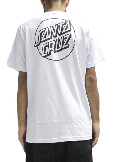 Camiseta Masculina Santa Cruz Opus Dot SS Manga Curta Estampada - Branco
