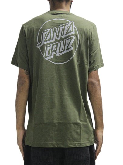 Camiseta Masculina Santa Cruz Opus Dot SS Manga Curta Estampada - Verde