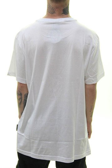 Camiseta Masculina Santa Cruz Screaming Hand Front Manga Curta Estampada - Branco