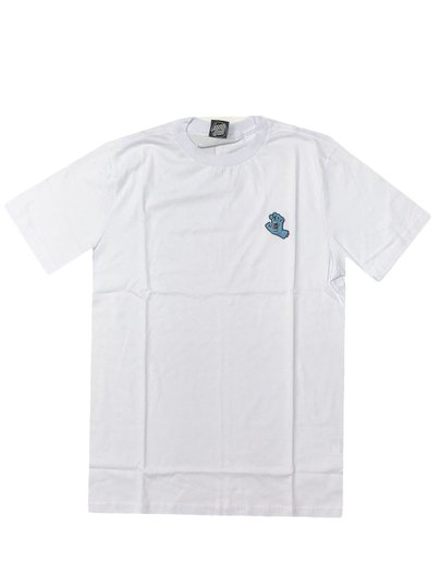 Camiseta Masculina Santa Cruz Screaming Hand Manga Curta Estampada - Branco