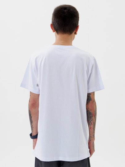 Camiseta Masculina Santo Swell Fit Culture Manga Curta Estampada - Branco