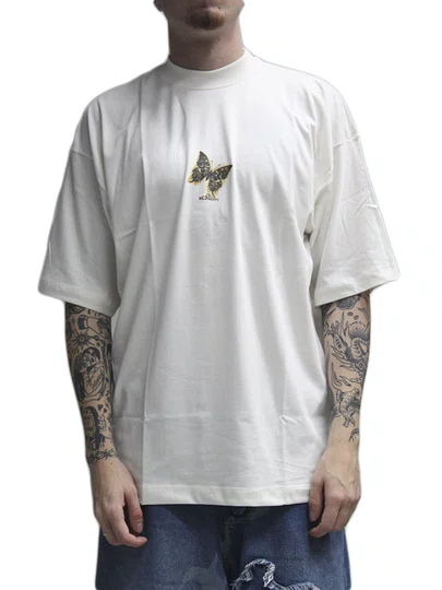 Camiseta Masculina Session Butterfly Manga Curta Estampada - Off White