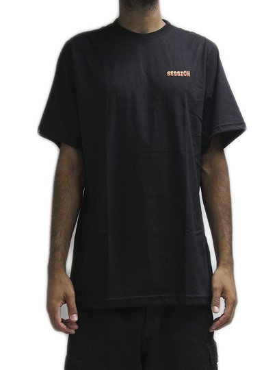 Camiseta Masculina Session Pistola Cogu Manga Curta Estampada - Preto
