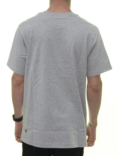 Camiseta Masculina Session Retangle Manga Curta Estampa Basica - Cinza Mescla Claro