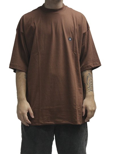 Camiseta Masculina Session SE0008 Oversized Manga Curta Estampada - Marrom