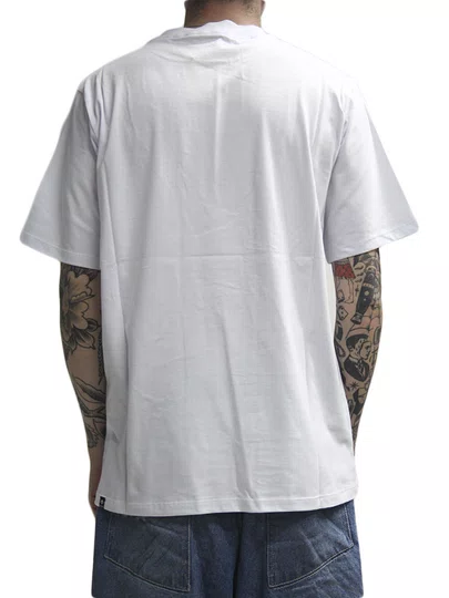 Camiseta Masculina Session Skateboard Manga Curta Estampada - Branco