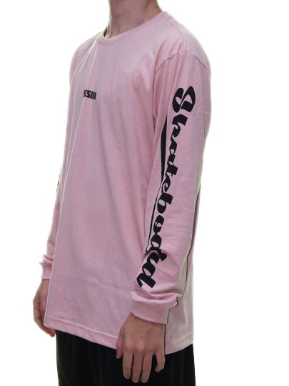 Camiseta Masculina Session Skateboard Manga Longa - Rosa