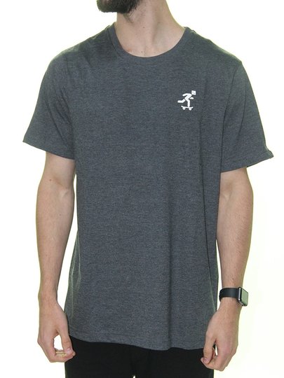 Camiseta Masculina Session Skateboarder Manga Curta Estampada - Grafite Mesclado