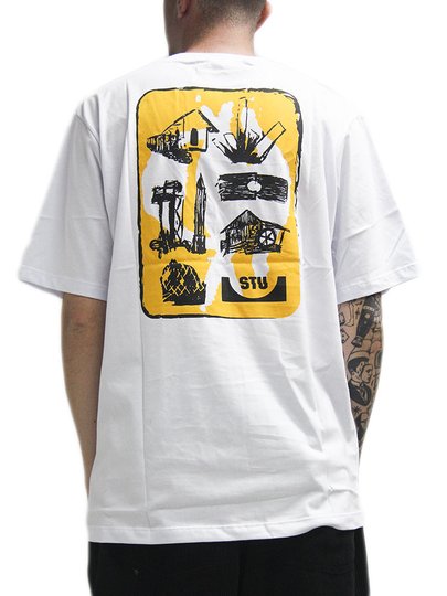 Camiseta Masculina Session X Stu Criciuma Manga Curta Estampada - Branco