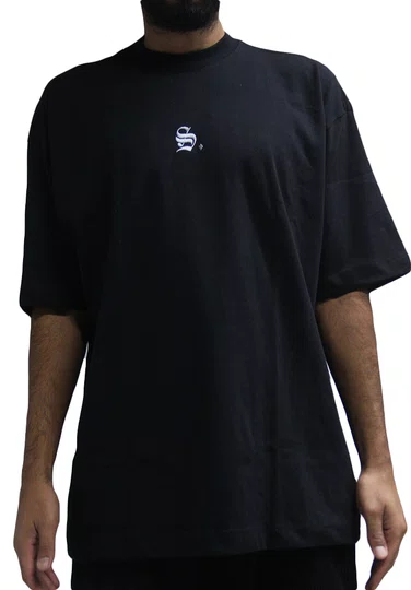 Camiseta Masculina South Shore 15 Gang Manga Curta Estampada - Preto