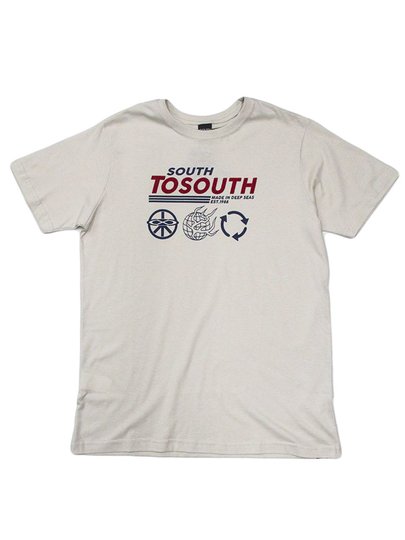 Camiseta Masculina South To South Logo 3 Central Manga Curta Estampada - Gelo