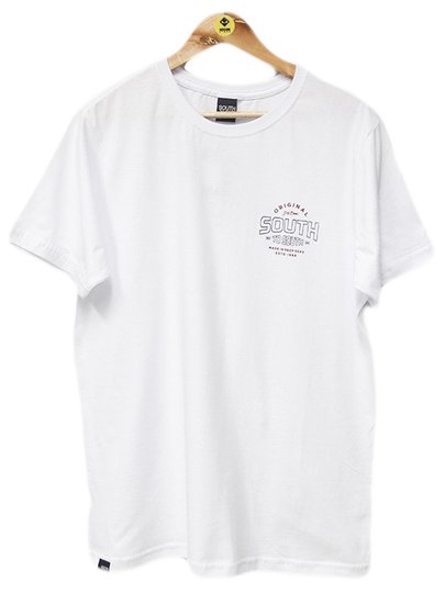 Camiseta Masculina South To South Originals Manga Curta Estampada - Branco
