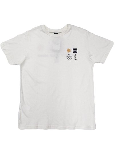 Camiseta Masculina South To South RYI Manga Curta Estampada - Off White
