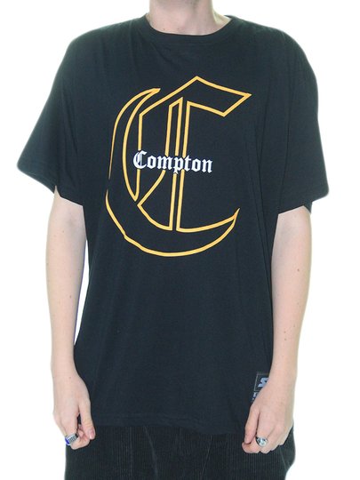 Camiseta Masculina Starter Compton Manga Curta Estampada - Preto