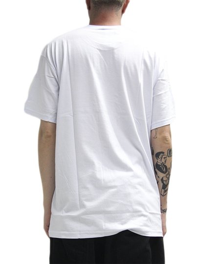 Camiseta Masculina Thrasher Fire Logo Manga Curta Estampada - Branco