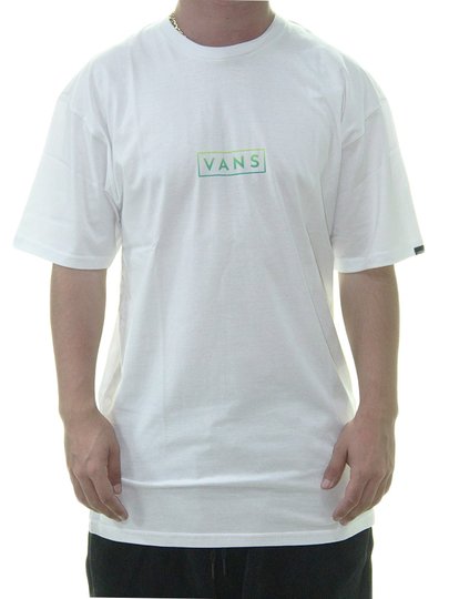 Camiseta Masculina Vans Classic Easy Box Manga Curta Estampada - Branco