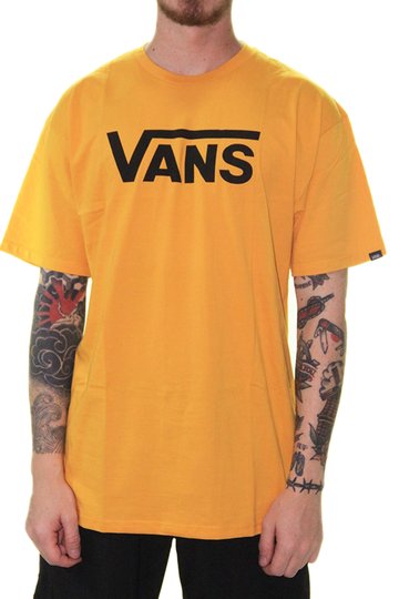 Camiseta Masculina Vans Classic Manga Curta Estampada - Amarelo Queimado