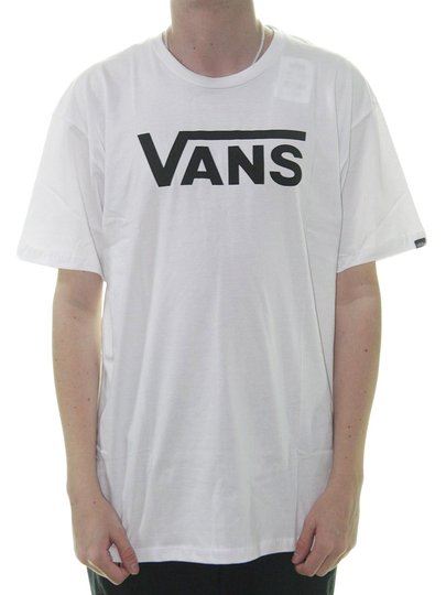 Camiseta Masculina Vans Classic Manga Curta Estampada - Branco