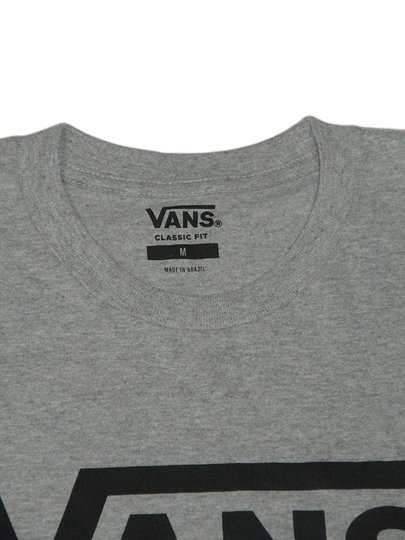 Camiseta Masculina Vans Classic Manga Curta Estampada - Cinza/Mescla