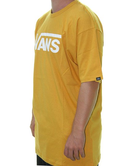 Camiseta Masculina Vans Classic Manga Curta Estampada - Mostarda