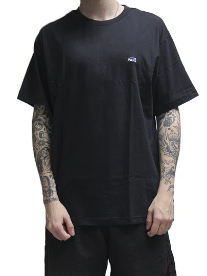 Camiseta Masculina Vans Core Basics Manga Curta Estampada - Preto