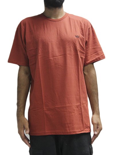 Camiseta Masculina Vans Core Basics Manga Curta Estampada - Vermelho