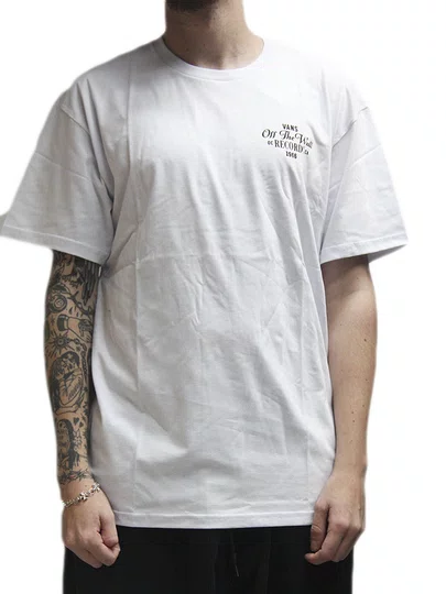 Camiseta Masculina Vans Deep Cut Manga Curta Estampada -Branco