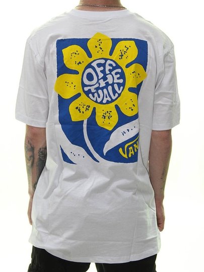 Camiseta Masculina Vans Flower Daze Manga Curta Estampada - Branco