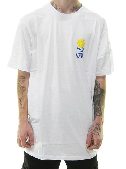Camiseta Masculina Vans Flower Daze Manga Curta Estampada - Branco